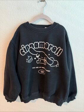 Girl's Cinnamoroll Cotton Crewneck Sweatshirt